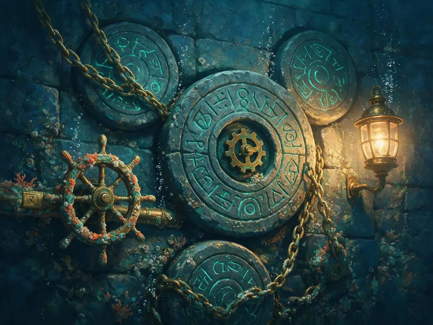Ancient underwater puzzle mechanism